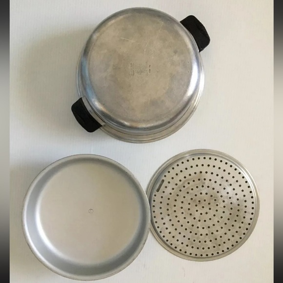 Vintage Wear Ever No 824 Dutch Oven Aluminum Stock Pot Steemer 4 Qt Lid USA - Picture 9 of 12